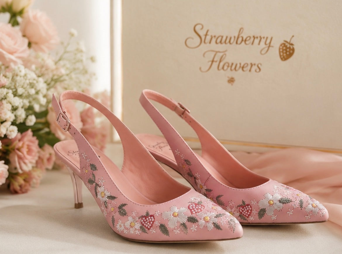 The Strawberry Bloom Slingback