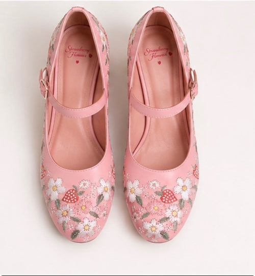 The Strawberry Blossom Mary Jane Heel