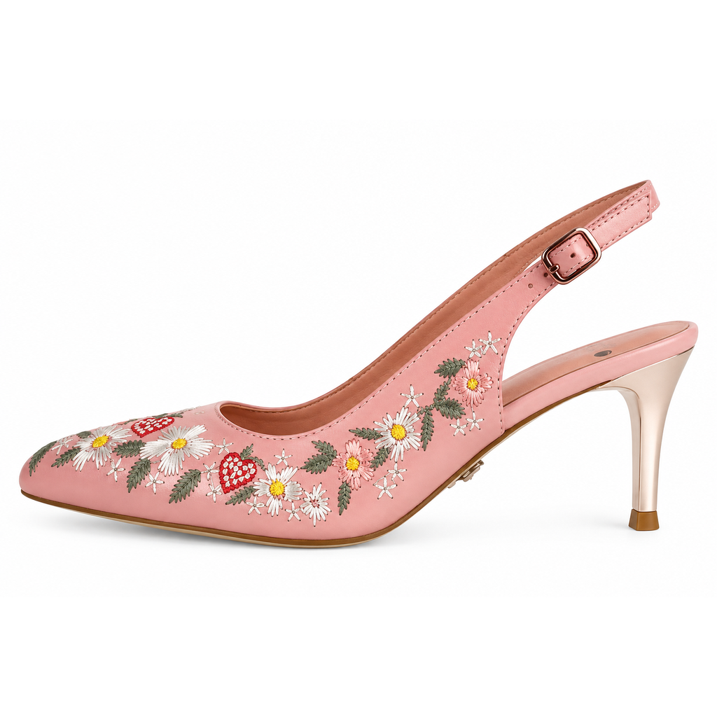 The Strawberry Bloom Slingback